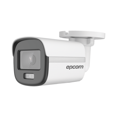 [ColorVu] Bala TURBOHD 3K (5 Megapixel) / Lente 2.8 mm / Micrófono Integrado / Imagen a Color 24/7 / Luz Blanca 20 mts / Exterior IP67 / dWDR / 4 Tecnologías / Metal
