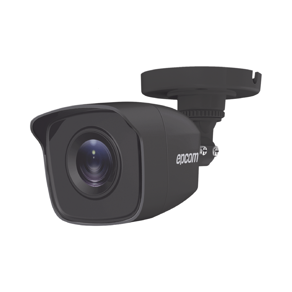 Bala TURBOHD 5 Megapíxel / Lente 2.8mm (85° de Visión) / Exterior IP66 / IR EXIR 20 mts / TVI-AHD-CVI-CVBS / Metal / Color Gris Oscuro