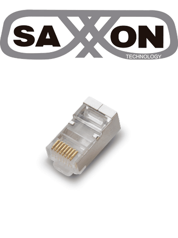 SAXXON S901B - Conector plug RJ45 para cable UTP/FTP /CAT 5E / Blindado / Paquete 100 piezas