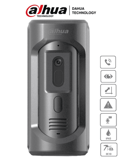 DAHUA VTO2101E-P-S2 - Frente de Calle para Videoportero IP/ Antivandalico IK10/ Funcion Independiente/ Metalico/ IP65/ Camara de 2 Megapixeles/ Soporta Mensajes de Video y Audio/ PoE 802.3 af/ Apertura de Puerta/ #VDP