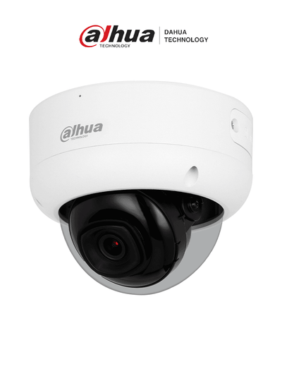 DAHUA IPC-HDBW3241E-AS-S2 -Cámara IP Domo Antivandálica d 2MP con lente d 2.8mm y 107°, WizSense, IR de 50m, micrófono integrado, SMD 4.0, AI SSA, Quick Pick, protección IP67/IK10, PoE, WDR real, E/S de alarmas y ranura microSD