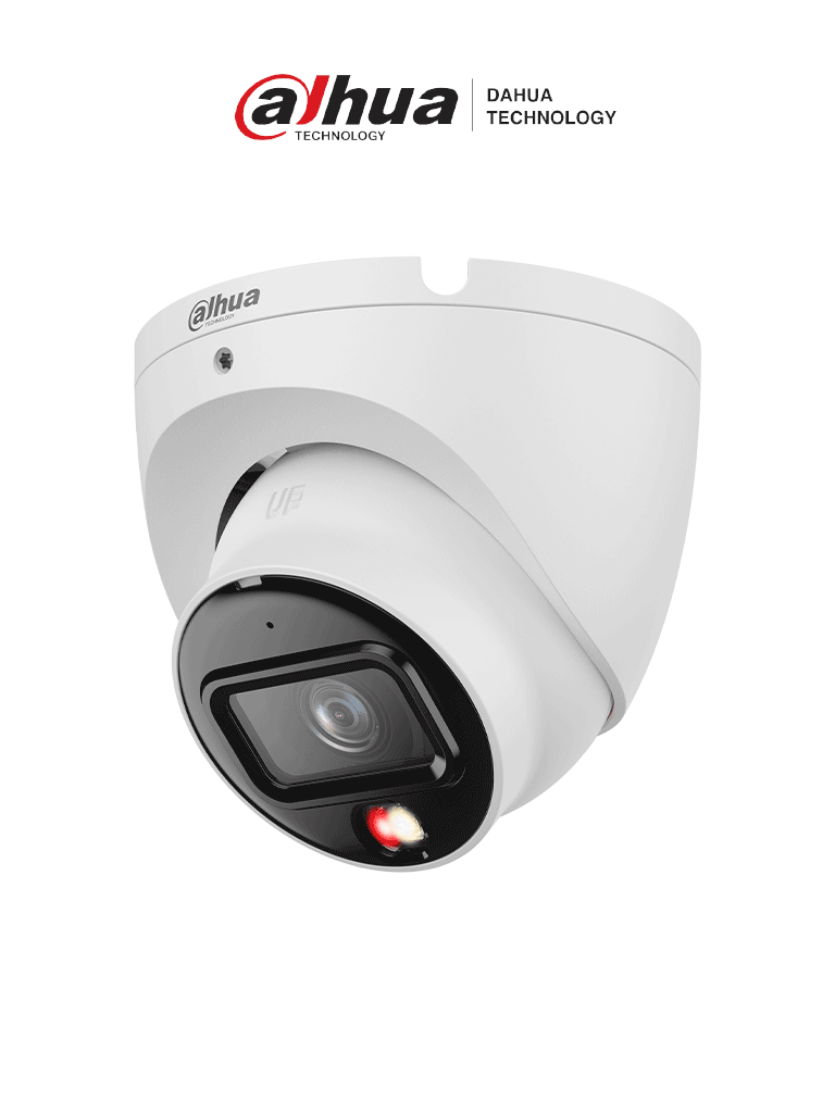 DAHUA DH-IPC-HDW1839TP-A-IL-0280B-S6 - Cámara IP Domo de 8MP con resolución 4K, lente de 2.8 mm y ángulo de visión de 105°. Equipado con iluminador dual, micrófono integrado, IR de 30m, DWDR, H.265, PoE. protección IP67.