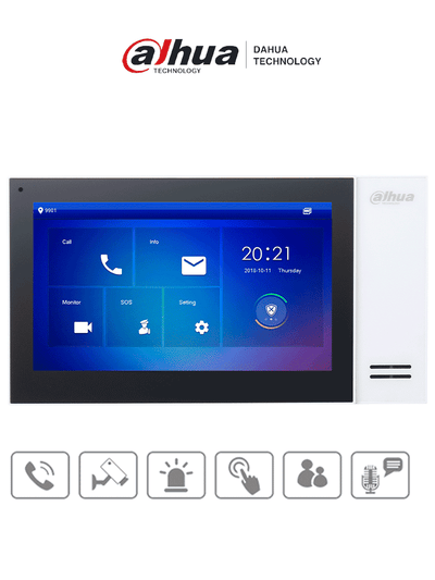 Monitor IP de 7 Serie Pro con pantalla táctil, 8GB de memoria, PoE estándar, ranura MicroSD