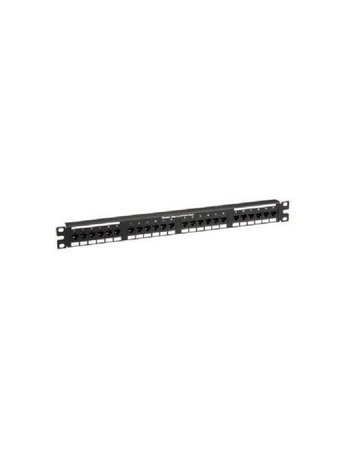 PANDUIT DP24688TGY - Panel de distribución para conexión tipo punchdown / Cat 6 / 24 puertos / 1 RU / Categoría 6 / Negro