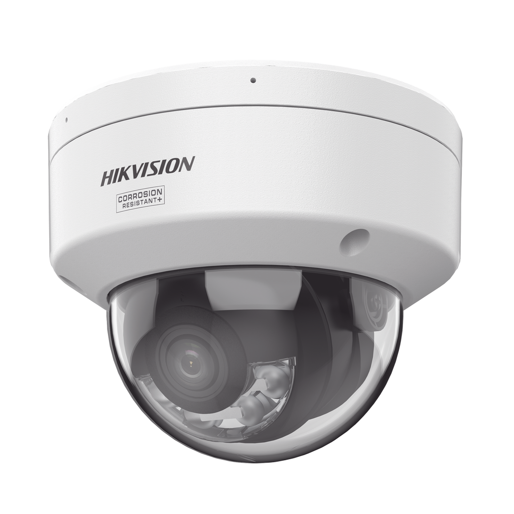 [Dual Light + ColorVu 3.0 + HikAI] Domo IP 6 Megapixel / Lente 2.8 mm / 30 mts IR + Luz Blanca / 2 Microfonos Integrados / Exterior IP67 / WDR 130 dB / ACUSENSE 3.0 / Metal / NEMA 4X / ACUSEARCH