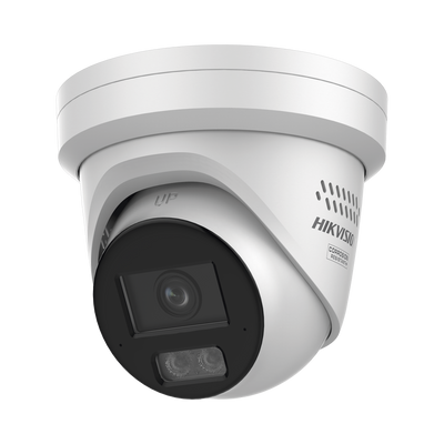 [Dual Light + ColorVu 3.0 + HikAI] Turret IP 6 Megapixel / Lente 2.8 mm / 30 mts IR + Luz Blanca / 2 Microfonos Integrados / Exterior IP67 / Estrobo Azul y Rojo / WDR 130 dB / ACUSENSE 3.0 / Metal / NEMA 4X / ACUSEARCH