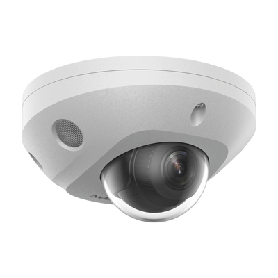 [Dual Light + 2 Micrófonos Integrados] Mini Domo IP 6 Megapixel / Lente 2.8 mm / 30 mts Luz Blanca + 30 mts IR / ACUSENSE / Exterior IP67 / IK8 / WDR 120 dB / PoE / ONVIF / Micro SD / ACUSEARCH