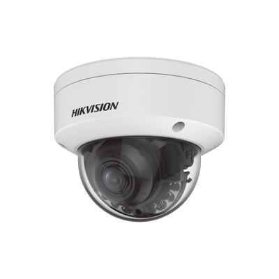 [Dual Light + ColorVu] Domo IP 4 Megapixel / Lente 3.6 - 9 mm / 40 mts IR + 40 mts Luz Blanca / WDR 130 dB / Exterior IP67 / IK10 / Captura Facial / ACUSENSE / MicroSD
