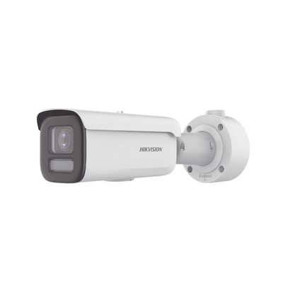 Bala IP 4 Megapixel / Lente Mot. 2.7 a 13.5 mm / Dual Light (60 mts IR + 60 mts Luz Blanca ) / Darkfighter S / Exterior IP67 / IK10 / WDR 130 dB / 4 Analíticos: AcuSense, Deteccion Facial, Conteo de Personas por Cruce y Zona