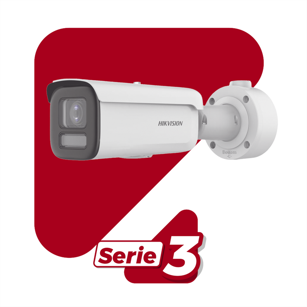 Bala IP 8 Megapixel / Lente Mot. 2.7 a 13.5 mm / Dual Light (60 mts IR + 60 mts Luz Blanca ) / Darkfighter S / Exterior IP67 / IK10 /WDR 130 dB / 4 Analíticos: AcuSense, Deteccion Facial, Conteo de Personas por Cruce y Zona