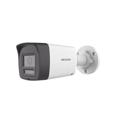 [Audio Bidireccional + Dual Light + ColorVu] Bala TURBOHD 3K (5 Megapixel) / Lente 2.8 mm Angulo de vision 112° / 30 mts IR EXIR + 20 mts Luz Blanca / Micrófono y Bocina Integrado / Exterior IP67 / Metal / dWDR