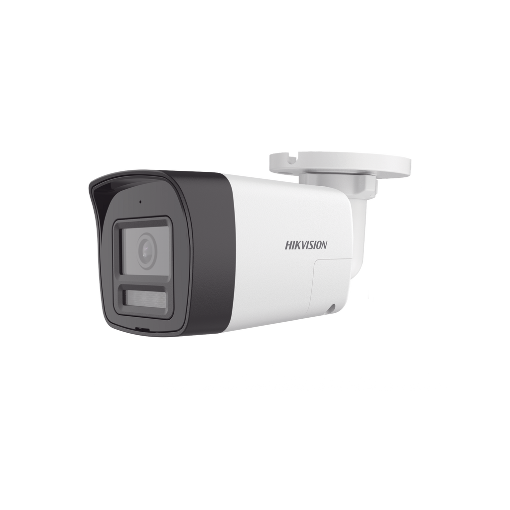 [Audio Bidireccional + Dual Light + ColorVu] Bala TURBOHD 4K (8 Megapixel) / Lente 2.8 mm / 30 mts IR EXIR + 20 mts Luz Blanca / Micrófono y Bocina Integrado / Exterior IP67 / Metal / dWDR