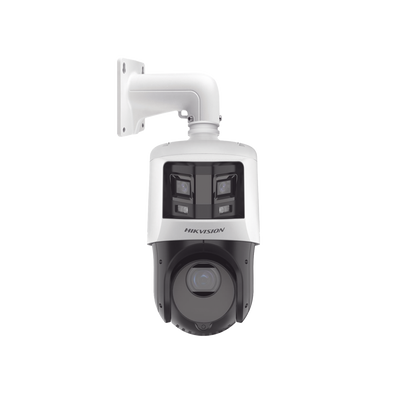 [TandemVu] PTZ IP 4 Megapixel con Cámara Panoramica 6 Megapixel / 25X Zoom / 100 mts IR / IP66 / WDR / PoE+ / Entrada-Salida de Audio y Alarma / Ultra Baja Iluminación / Micro SD
