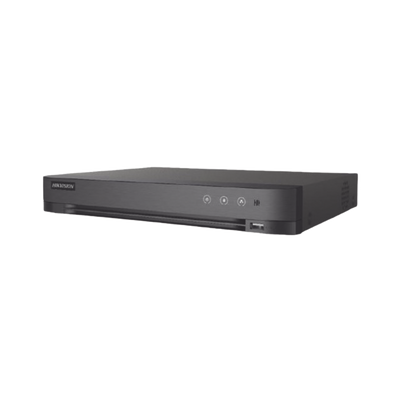[Audio Bidireccional] DVR 4 Canales TurboHD + 1 Canal IP / 2 Megapixel (1080p) Lite / Acusense Lite (Evita Falsas Alarmas) / Audio por Coaxitron / 1 Bahia de Disco Duro / H.265+ / Salida de Vídeo Full HD