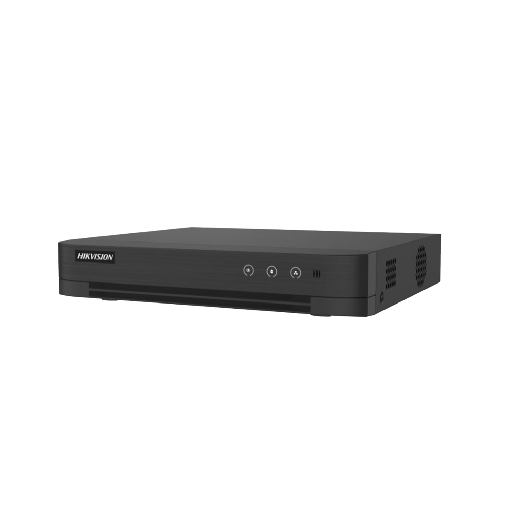 [Audio Bidireccional] DVR 8 Canales TurboHD + 2 Canales IP / 2 Megapixel (1080p) Lite / Acusense Lite (Evita Falsas Alarmas) / Audio por Coaxitron / 1 Bahia de Disco Duro / H.265+ / Salida de Vídeo Full HD
