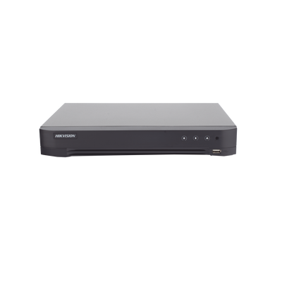 DVR 4 Canales TURBOHD + 2 Canales IP / 5 Megapixel Lite - 3K Lite / Audio de Dos Vías por Coaxitron / Reconocimiento Facial / ACUSENSE (Evista falsas alarmas) / 1 Bahía de Disco Duro / Salida de Video en Full HD