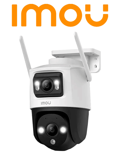 IMOU Cruiser Dual 8MP (IPC-S7XN-8M0WED) - Cámara IP PT Wifi Dual de 8MP con lente fijo y PT de 3MP, visión nocturna de 30m, micrófono y altavoz integrados, audio bidireccional y inteligencia artificial
