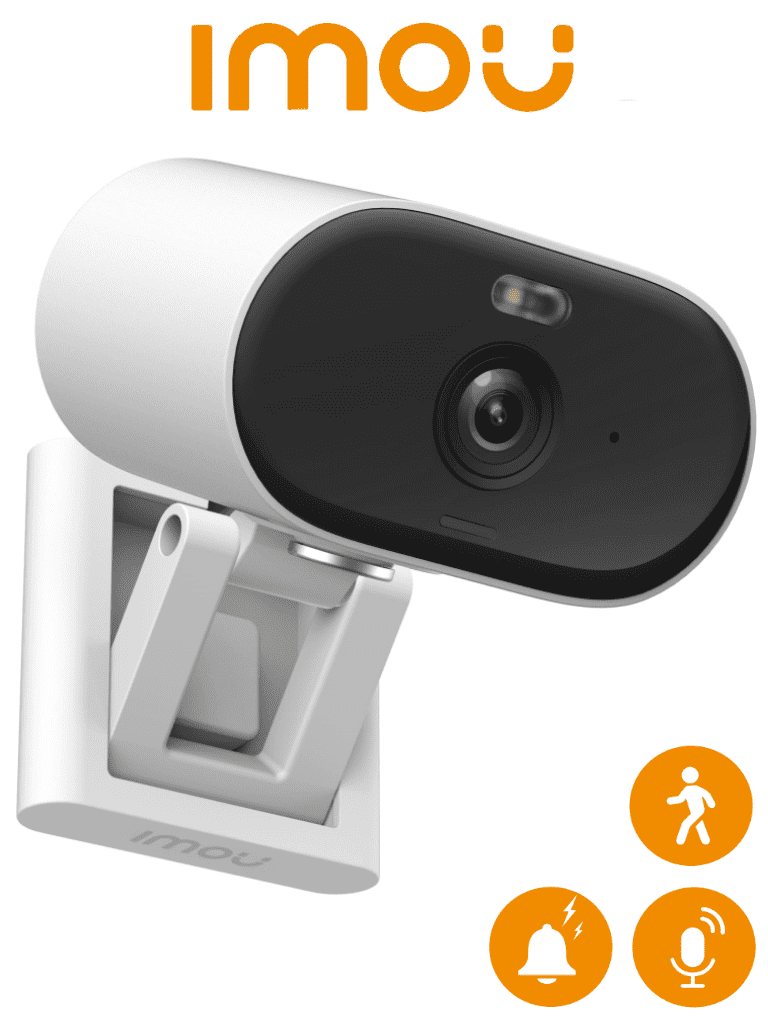 IMOU VERSA (IPC-C22FN-C) -Cámara IP WiFi IMOU VERSA de 2 MP,con lente de 2.8 mm y 97°d apertura, ofrece compresión H.265, audio bidireccional, sirena, visión nocturna de 20 m, ranura MicroSD, detección de humanos y certificación