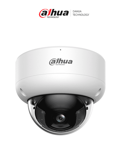 DAHUA DH-IPC-HDBW3249EP-AS-IL-0280B Cámara IP Domo Antivandálica de2MP/WizSense / Xinghan/SMD 4.0/IA SSA/ Iluminador dual inteligente/ AcuPick/ 2.8mm/ 100°/IR, luz cálida 40m/Micrófono incorporado/IP67/IK10/ E&S de Alarma y Audio/ Ranura MicroSD
