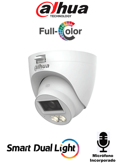 DAHUA DH-HAC-HDW1801TLQN-IL-A-S3 - Cámara Domo 4K/ HDCVI X PLUS/ Iluminador Dual Inteligente/ Micrófono Incorporado/ Angulo de visión de 106°/ Iluminación de hasta 20 mts con IR o Luz Cálida/ WDR real de 120 dB Tipo: Más Vendidos    Etapa: Nuevo