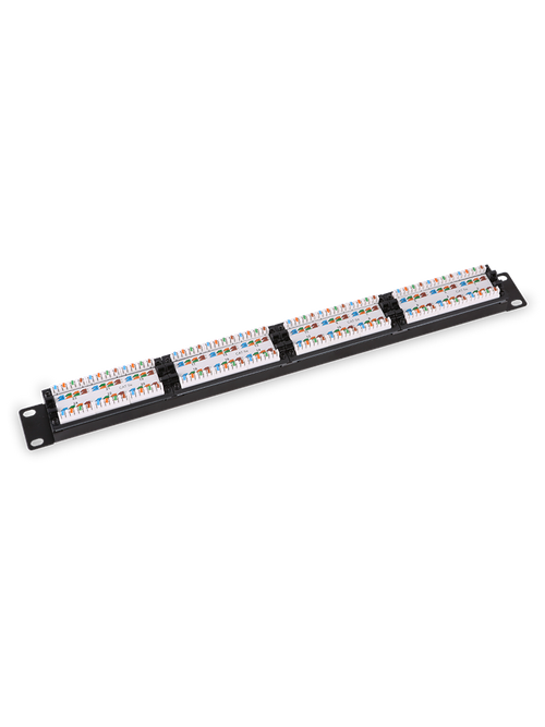 SAXXON P19748N5 - Patch Panel 48 puertos / CAT 5E / 19 Pulgadas / Montaje en rack / 2U
