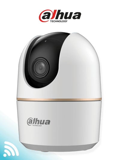 DAHUA DH-H3A - Cámara IP Domo Motorizado Wifi de 3 Megapíxeles con IA, autotracking, audio bidireccional (micrófono y altavoz), sirena integrada, IR de 10 m, detección de humanos y ranura MicroSD