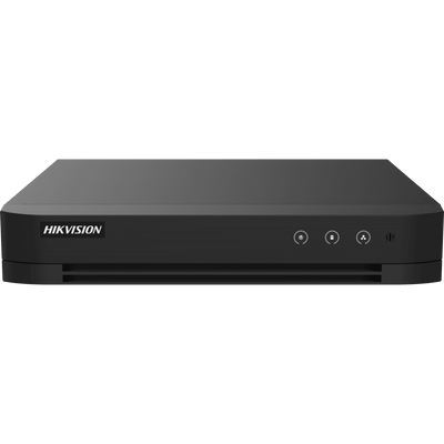 DVR 8 Canales TURBOHD + 8 Canales IP / 8 Megapixel (4K) / Audio Bidireccional / ACUSENSE / 1 Bahía de Disco Duro / Salida de Video en Full HD / H.265+