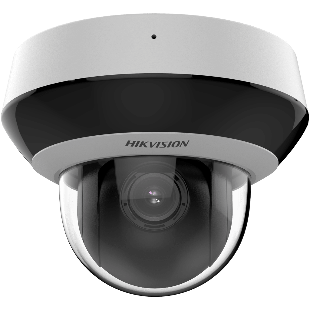 Mini Domo PTZ IP 4 Megapixel / 4X Zoom / Micrófono y Bocina Integrada / ACUSENSE / H.265+ / 20 mts IR EXIR / WDR / PoE / IK10 / IP66 / DarkFighter / / Micro SD