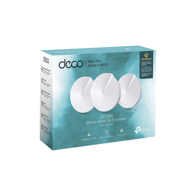 KIT de sistema inalámbrico Deco M5 mesh para hogar, doble banda AC, doble puerto Gigabit, 4 antenas internas con seguridad de HomeCare gratuito por 3 años